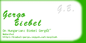 gergo biebel business card